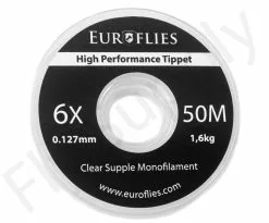 Euro Flies Supple Co-Polymer Tippet Spool 50mtr