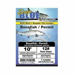 Frog Hair Deep Blue Bonefish/Permit 10ft Leader