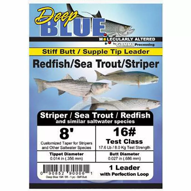 Frog Hair Deep Blue Seatrout/Seabass 8ft Leader 1 Frog Hair Deep Blue Seatrout/Seabass 8ft Leader