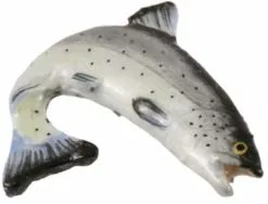 Leaping Atlantic Salmon Hand Painted Pin