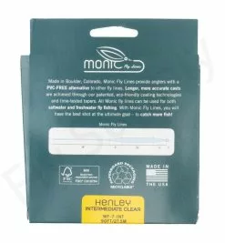 Monic Henley Intermediate Clear Fly Line 9 Monic Henley Intermediate Clear Fly Line -Roofvis Shop Monic Henley Intermediate Clear Fly Line NFD338 XXX henley intermediate clear saltwater achterkant