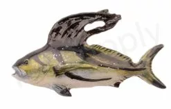 Rooster Fish Large Hand Painted Pin