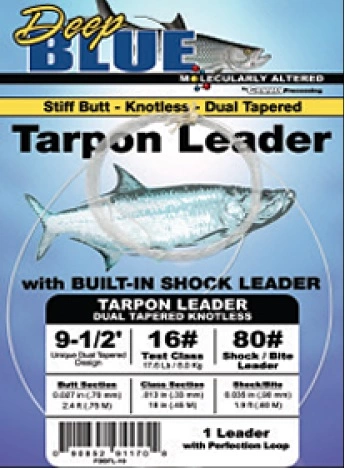 Frog Hair Deep Blue Tarpon Shock 9,5ft Leader 1 Frog Hair Deep Blue Tarpon Shock 9,5ft Leader