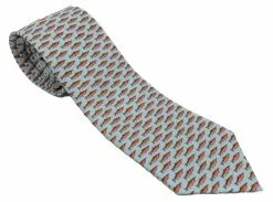 Winston Trout School Silk Tie Light Blue