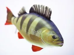 Textile Fish Pillow -Roofvis Shop baars202 3